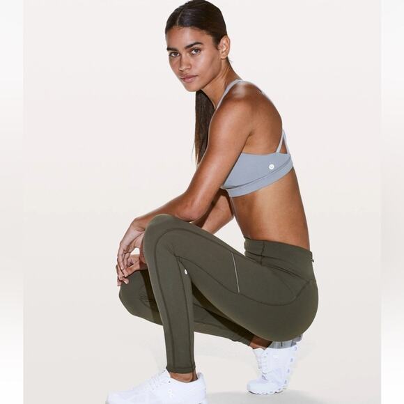 Lululemon Speed Up Tight Full On Luxtreme 28" Dark Olive green size 12 - Picture 2 of 15